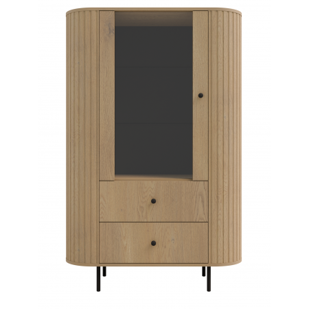 Witryna wysoka zaokrąglone boki frez front 112 OLIVO dąb cremona